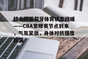 九游社区-转会期葡萄牙体育状态回暖——CBA常规赛节点到来，气氛紧张，身体对抗强度拉满的简单介绍